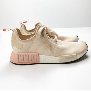 Adidas NMD R1 Nude Peach and Pink Knit Shoes